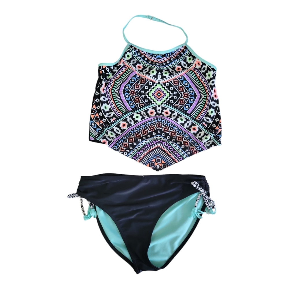 WONDER Nation XL Multi Color Two Piece Bikini Swimwear